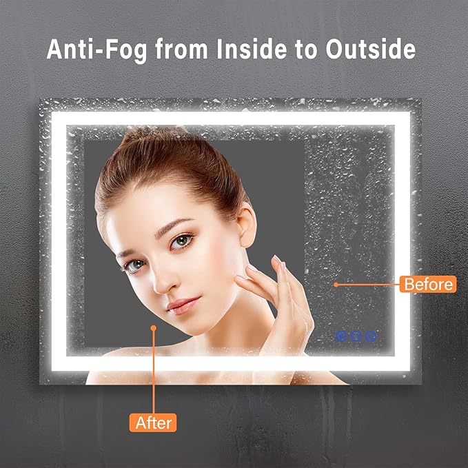 32x24 inch Wall Mounted LED Bathroom Mirror