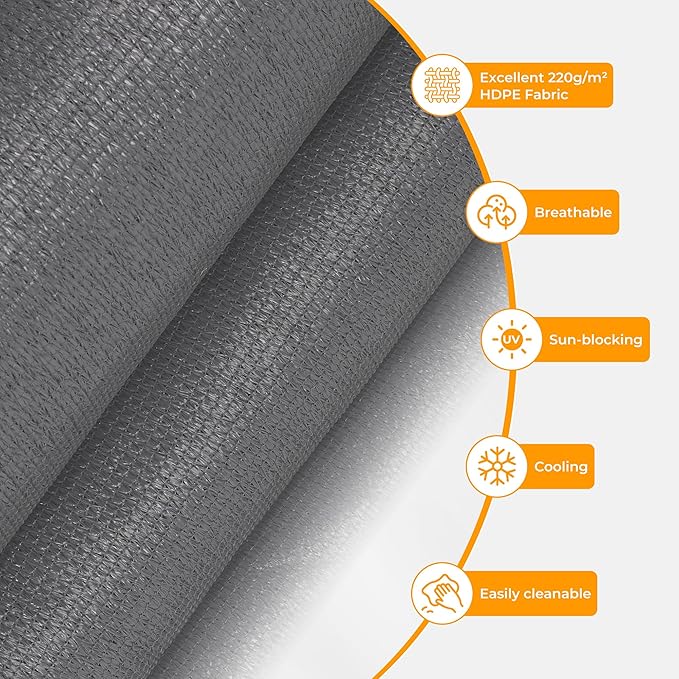 HOMEDEMO Outdoor Roller Shades for Patio, Sun Roller Shade Cloth Roll Blinds