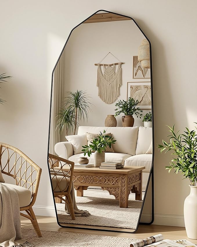 Antok Full Length Mirror, Free Standing Wall Mounted or Leaning Full Body Mirror