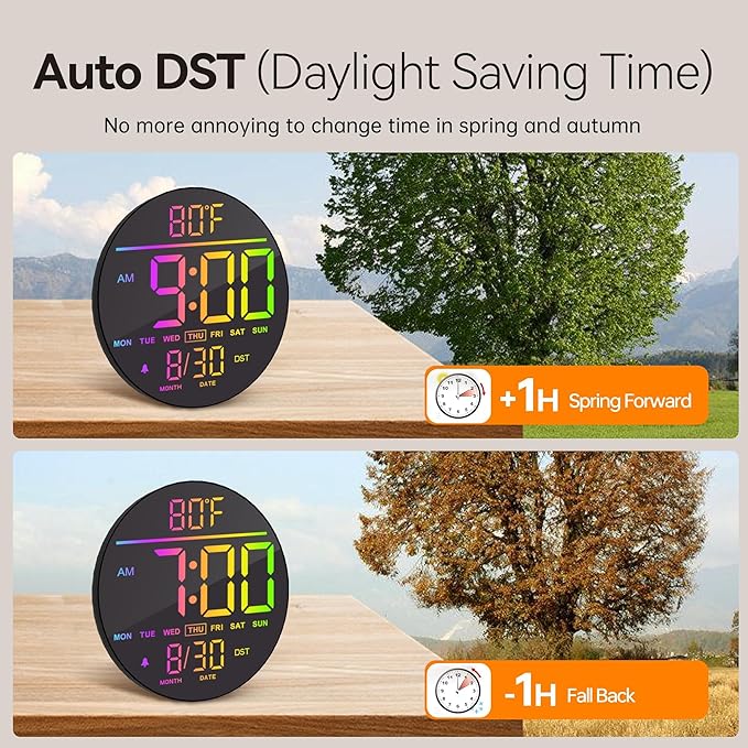 JALL 10" Large Digital Wall Clock