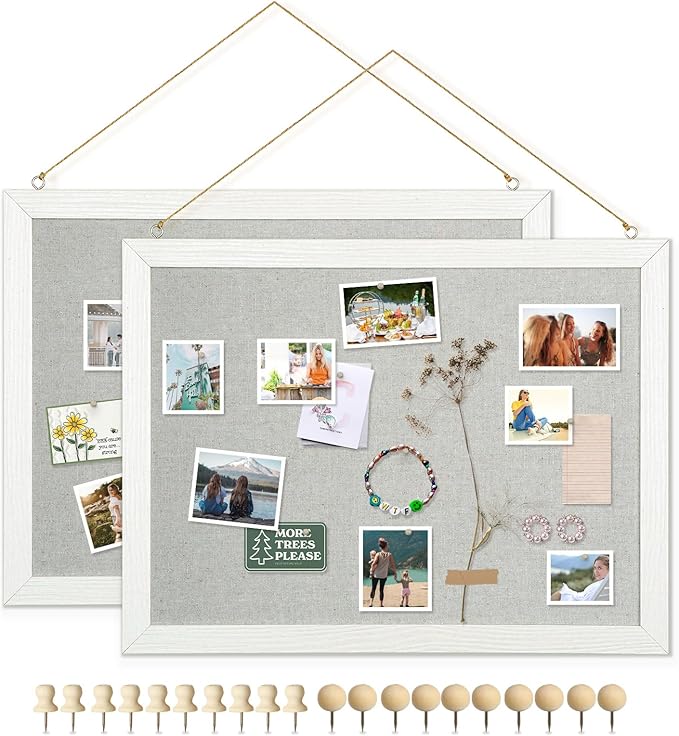 DOLLAR BOSS Cork Boards with Linen 2-Pack 16''X 12'' Cork Board