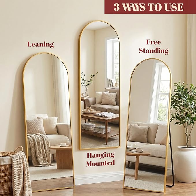 Suidia 56"x15" Arched Full Length Mirror