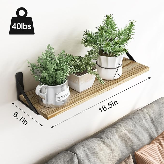 YGEOMER 16.5 Inch Floating Shelves