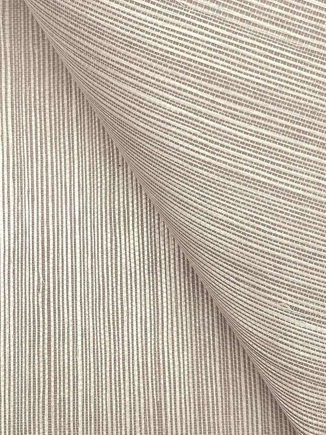 York Wallcoverings Natural Sisal Classic Grey Peel and Stick Grasscloth