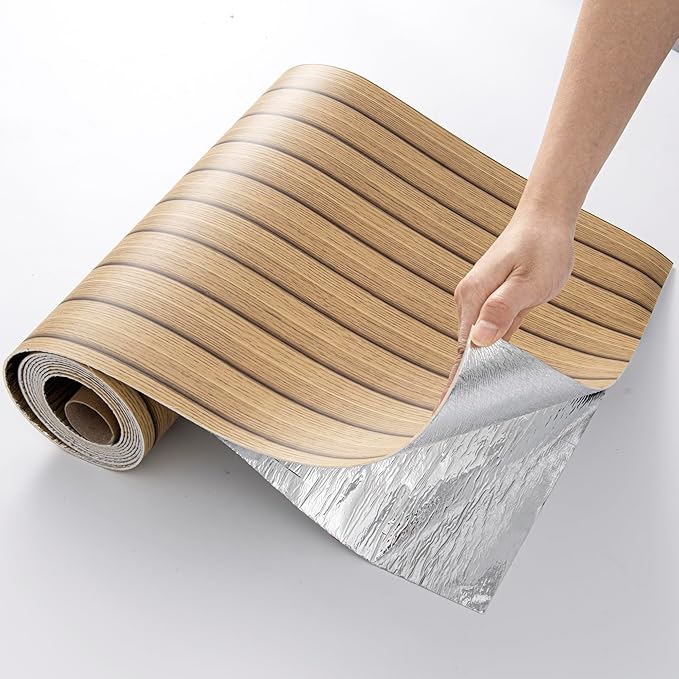 Haimin Wood Grain Slat Wall Panels Peel and Stick Faux Wood Thick Wallpaper