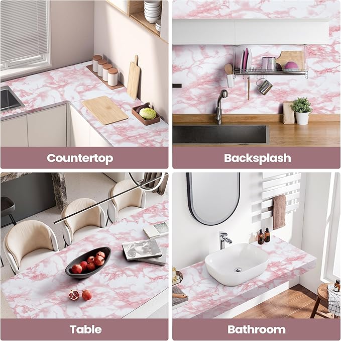 Abyssaly Glossy Marble Contact Paper