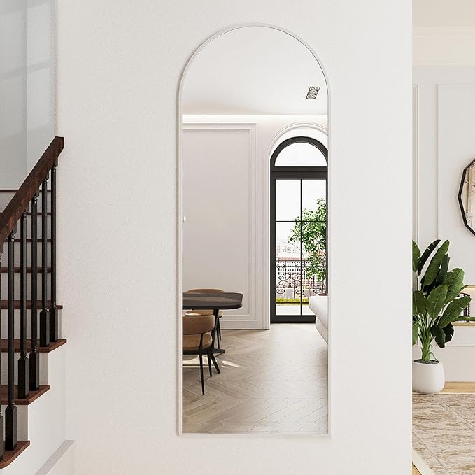 Arched Floor Mirror, Standing Mirror Hanging or Leaning, Body Mirrors
