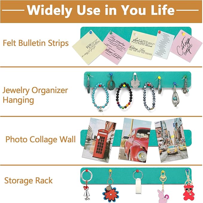 Felt Pin Board Bar Strips Bulletin Board