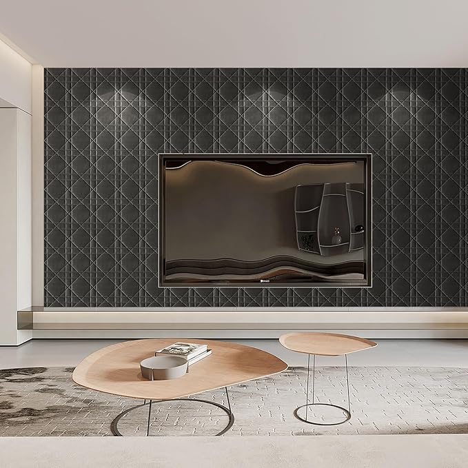 3D Wall Panels, Velvety Touch, Soundproof, Feathery Texture, Decorative Panels