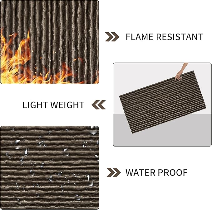 3D Faux Stone Wall Panels, Lightweight & Waterproof Accent Marble Flowing Stone