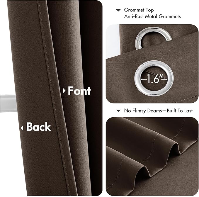 MIULEE Blackout Curtains for Bedroom Living Room 2 Panels, Thermal Insulated