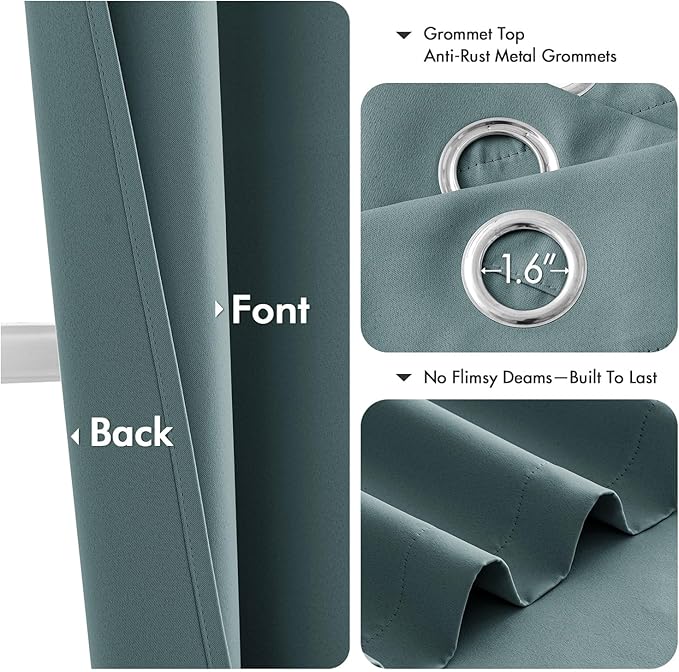 MIULEE Blackout Curtains for Bedroom Living Room 2 Panels, Thermal Insulated