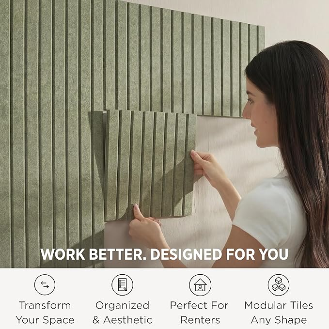 VIVELDA Large Bulletin Board 48x36- Office Wall Organizer, Replace Your Old