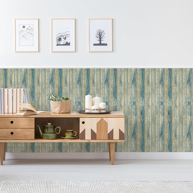 practicalWs Peel and Stick Wallpaper 17.7" x 236.2" Wood Wallpaper Wood Contact