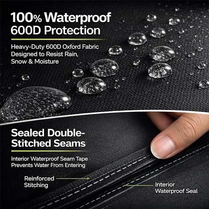 Grill Cover - 52 Inch Heavy Duty BBQ Grill Cover for Outdoor Grill, Waterproof, UV, Fade & Tear Resistant, Gas Grill Cover for Weber Charbroil Genesis Nexgrill and More