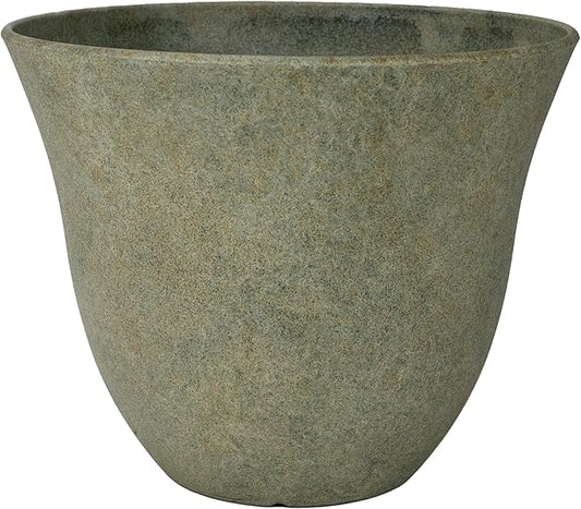 Classic Home and Garden by Growscape Honeysuckle Resin Planters - Lightweight Indoor & Outdoor Plant Pots - UV-Resistant Plastic Flower Pots - Pot Planters for Flowers & Herbs (13" Fossil)
