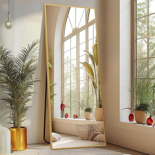 Sweetcrispy 64"x21" Full Length Mirror, Leaning or Standing Full Body Mirror