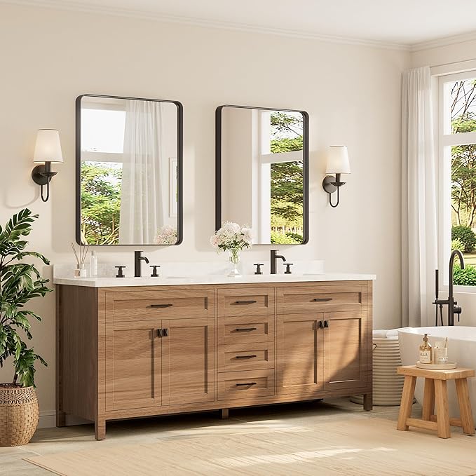 TETOTE Black Vanity Mirror 28 x 36 Inch