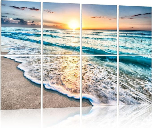 YPY Art Acoustic Panels Self Adhesive: Beach Wall Art Sound Proof Panel