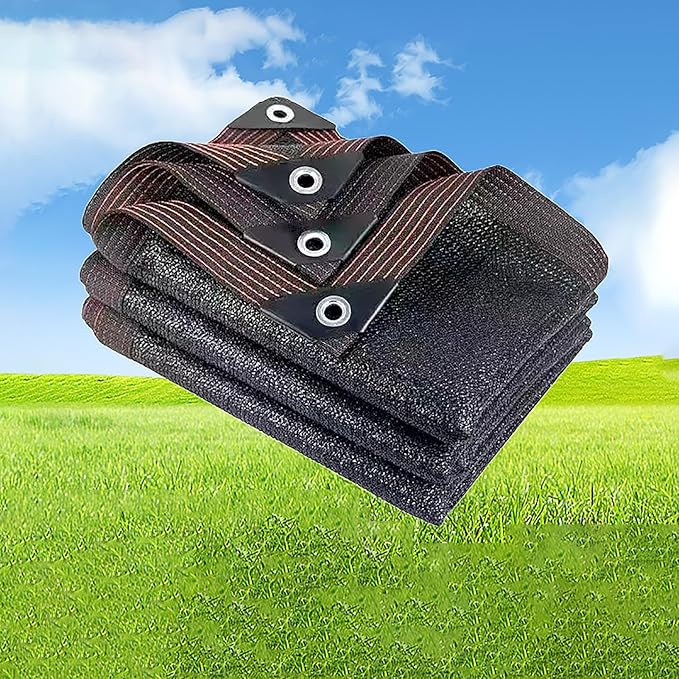 Sun Shade Cloth Mesh Tarp with Grommets, 2x7M Black, for Patio Canopy Garden Pergola Greenhouse Car Barn Kennel Plant Cover