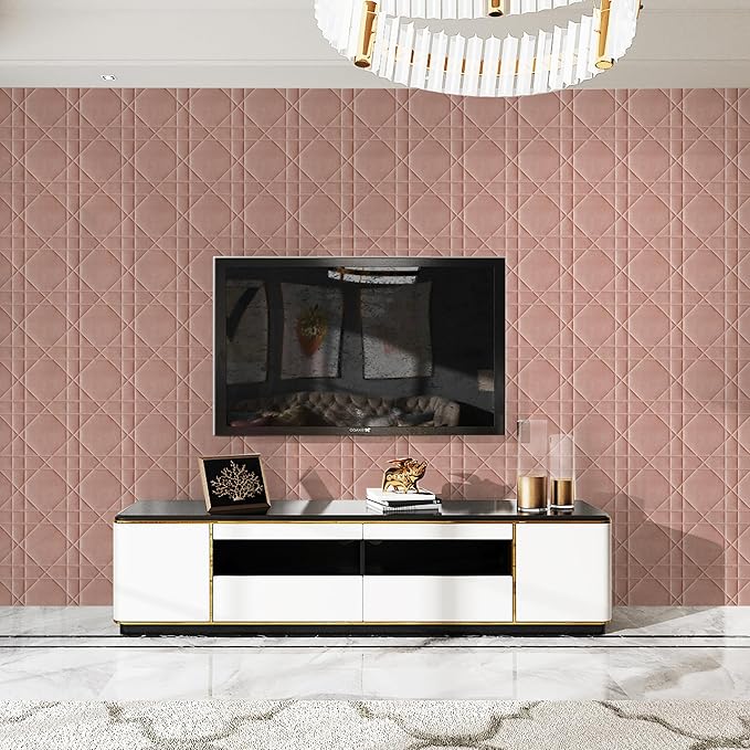 Velvet 3d wall panels for Interior wall Decor peel and stick, Soundproof