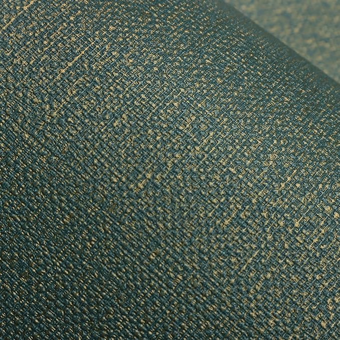 Guvana Grasscloth Peel and Stick Wallpaper Green/Gold Textured Contact Paper