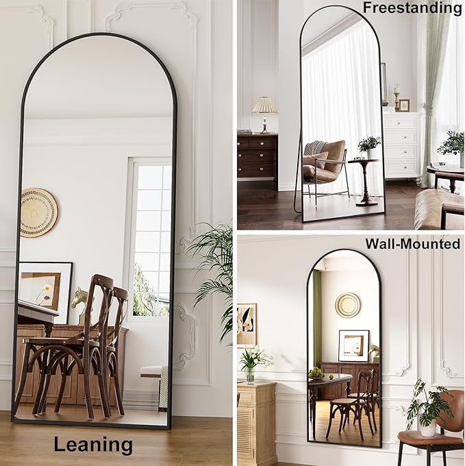 Full Length Mirror, Oversized Standing Hanging or Leaning Against Wall Mounted