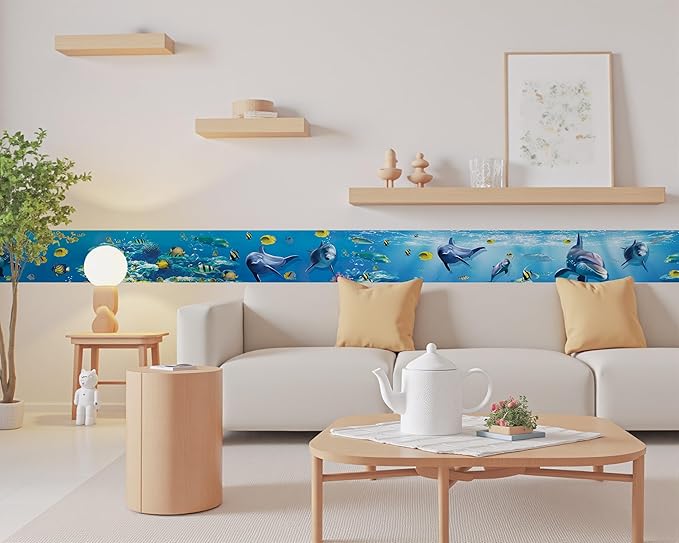 FLFK Peel and Stick Wallpaper Border Wall Decals