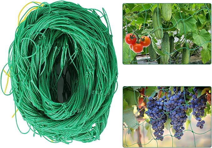 Kikhope Trellis Netting for Climbing Plants, 5.9x16.4 ft Heavy Duty Garden Trellis Netting for Cucumber, Vine, Tomato, Plants Trellis Net for Climbing Vine Plants Fruits & Vegetables(1 Pack)
