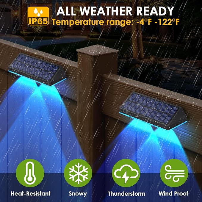 Solar Fence Lights Outdoor