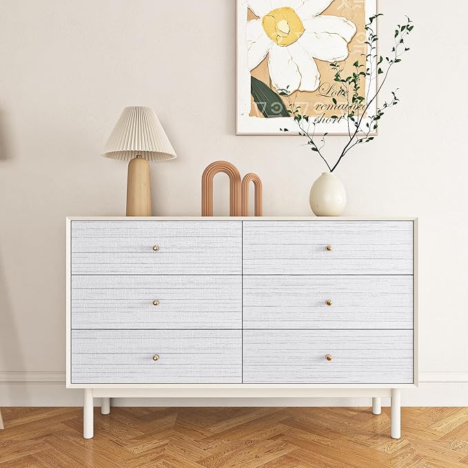 Livelynine 15.8x394 Textured Wallpaper Stick and Peel White Embossed Wallpaper