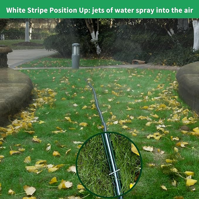 Watoo 2026 Sprinkler Hose & Soaker Hose for Yard - 150FT (50 * 3) Reinforced Flat Garden Hose with Holes, Heavy Duty No-Kink Lawn Irrigation Hose (Includes Stakes, High Pressure Spray)