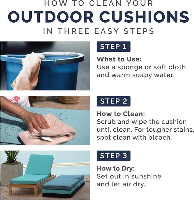 Arden Outdoor Patio Dining Chair Cushion, 20x44, Rain-Proof Seat Pad, Fade-Resistant Outdoor Cushion Ruby Clarissa
