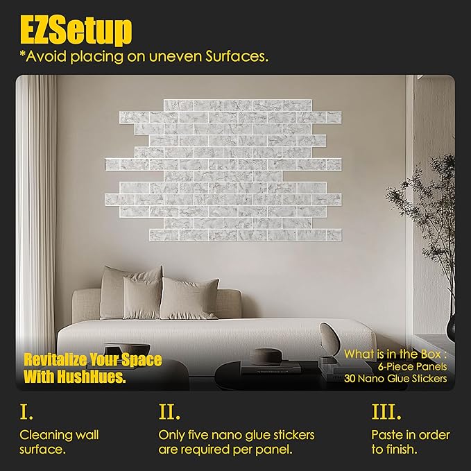 6-Pack Acoustic Panels, 6-Piece 24" X 24" High Density Sound Absorbing Panels