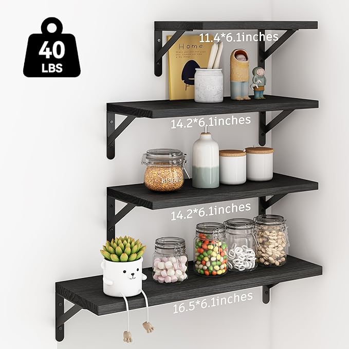 YGEOMER Wall Shelves, Home Decor