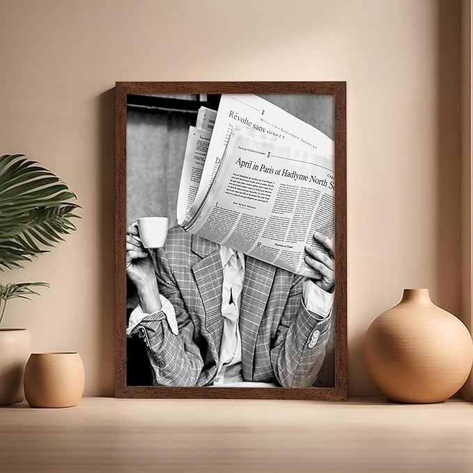 Poster Master Woman Reading Newspaper