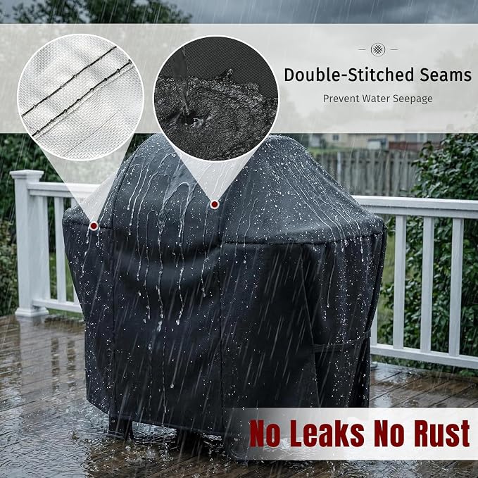 SHINESTAR 52 Inch Grill Cover for Weber Spirit 200/300 Series, Spirit 2 & II, Heavy Duty Oxford Fabric BBQ Cover Waterproof UV Protection, Windproof with Adjustable Magic Tape Straps