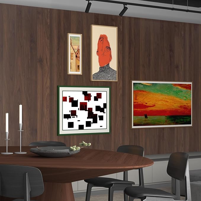 BOMENG Walnut Wood Contact Paper 16x354 inch Dark Brown Wood Wallpaper Peel and