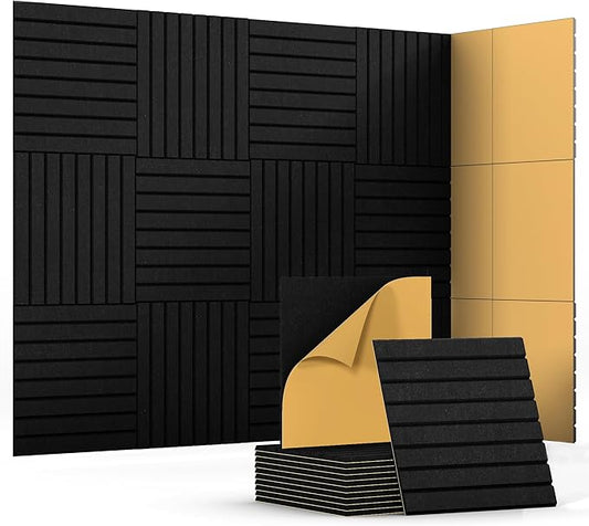 Waister 12 Pack Soundproof Wall Panels, 0.47 inch Thicker High Density Acoustic