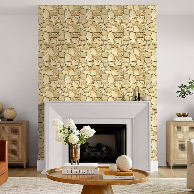 COMSTICKC 3D Faux Stone Wall Panel Peel and Stick Wall Covering, Ultra-Light