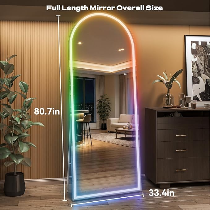 Hasipu Arch Full Length Mirror 81 x 34 in