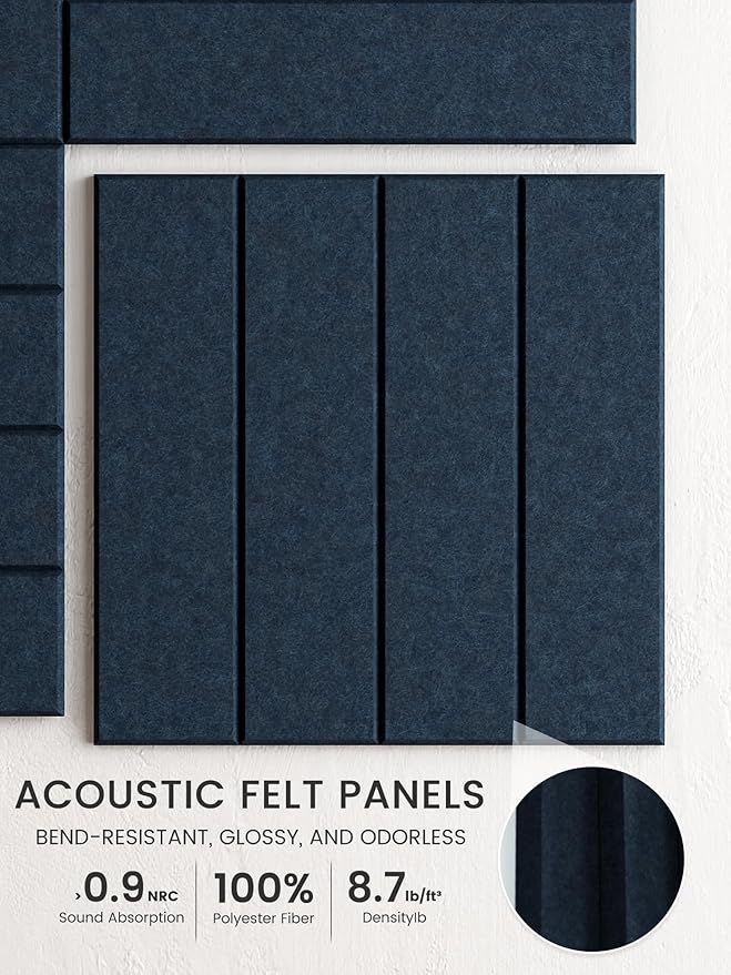 Bumusty Large Cork Board Alternative-48 x 36" Felt Bulletin Board Tiles