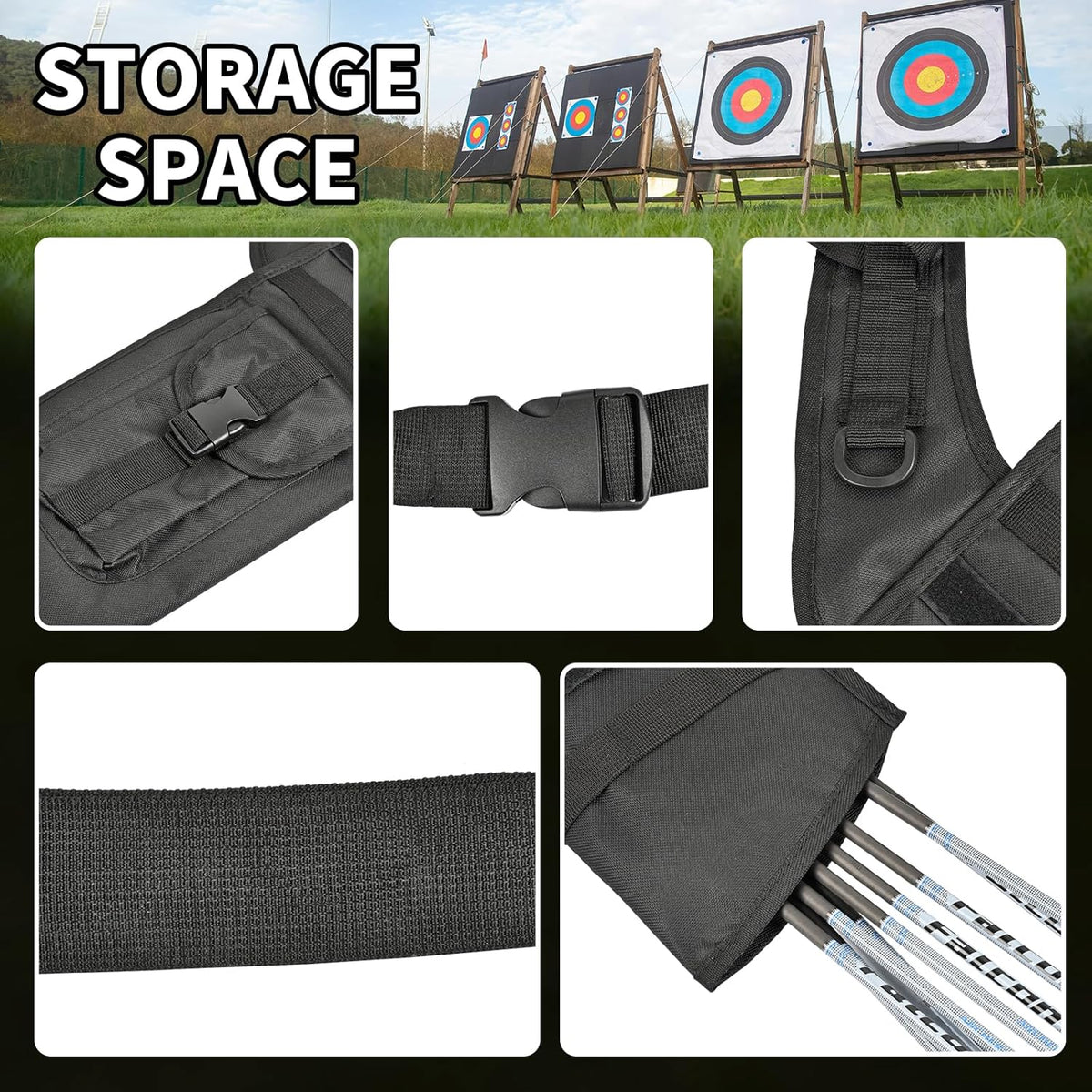 SPG Hip Quivers - Adjustable Molle System Arrow Holder for Compound & Recurve Bows | Ideal for Target Practice