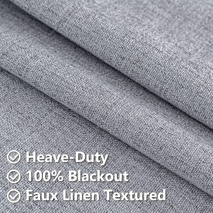 IGEMAEVE 100% Blackout Curtains 108 Inches Long