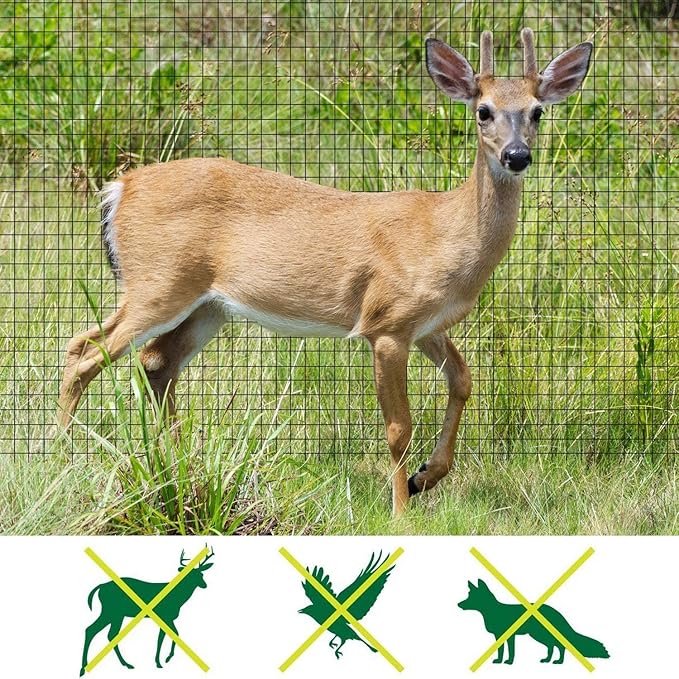 Feitore Deer Fence Netting, 7 x 100 Feet Anti Bird Deer Protection Net Reusable Protective Garden Netting for Plants Fruit Trees Vegetables Against Birds and Other Animals