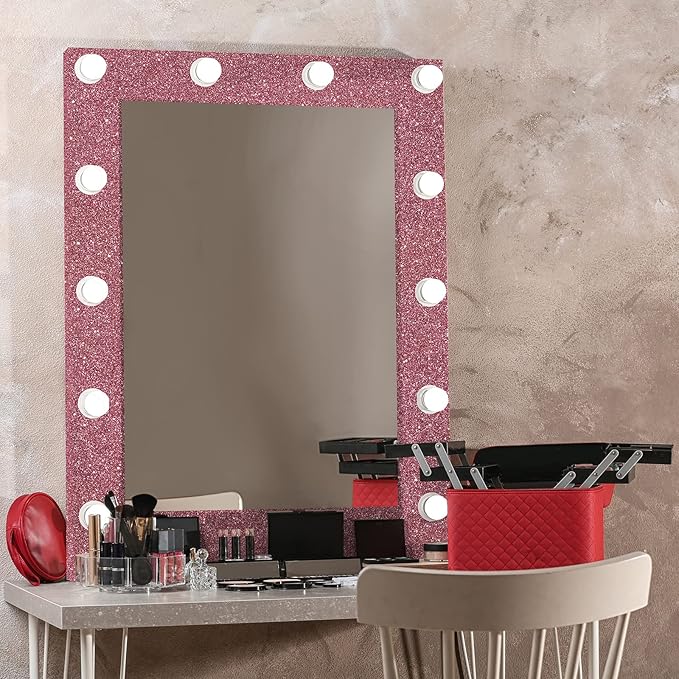 CRE8TIVE Rose Gold Wallpaper Border Peel and Stick Wall Border Fabric Glitter