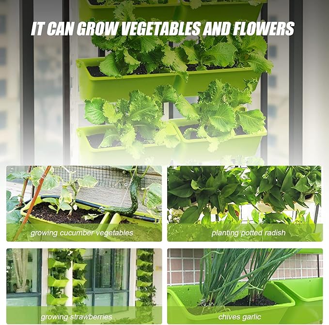 Kaibrite 8 Pockets Vertical Garden Wall Planter Raised Beds Hanging Planter