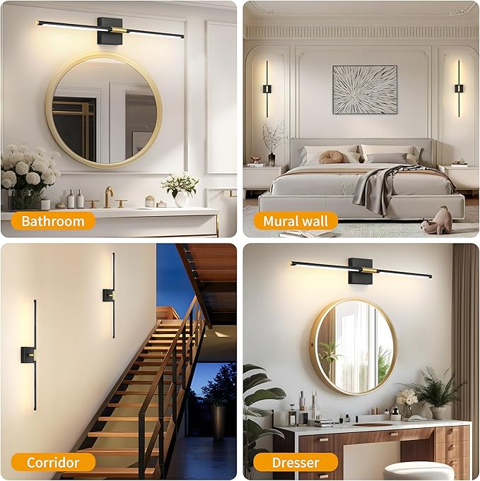 Morauroral Battery Operated Wall Sconces Set of 2, 10000mAh Rechargeable Sconces