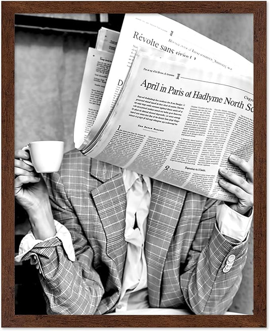 Poster Master Woman Reading Newspaper