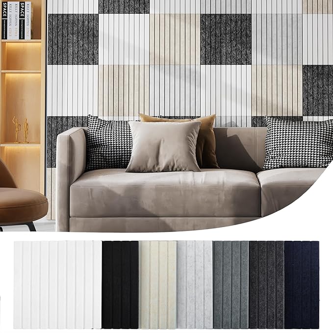 Cork Board Tiles for Wall with Push Pins, Removable 36" x 24" Slat Bulletin